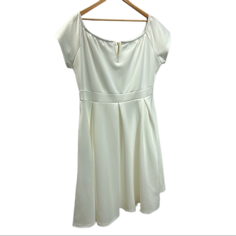 LaLagen White Off the Shoulder Cocktail Dress Women’s 3X
